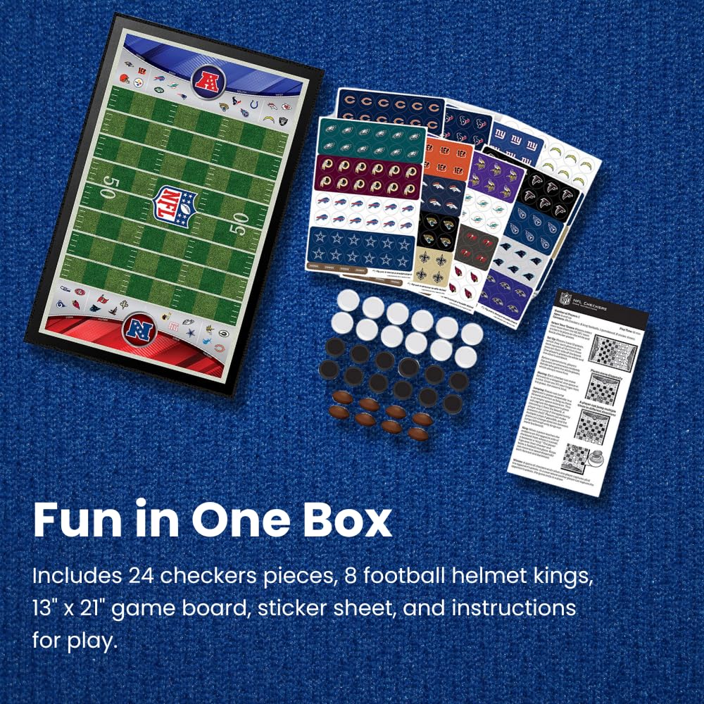 Foto 6 pulgar | Juego De Mesa Masterpieces Nfl Checkers Carolina Panthers - Venta Internacional.