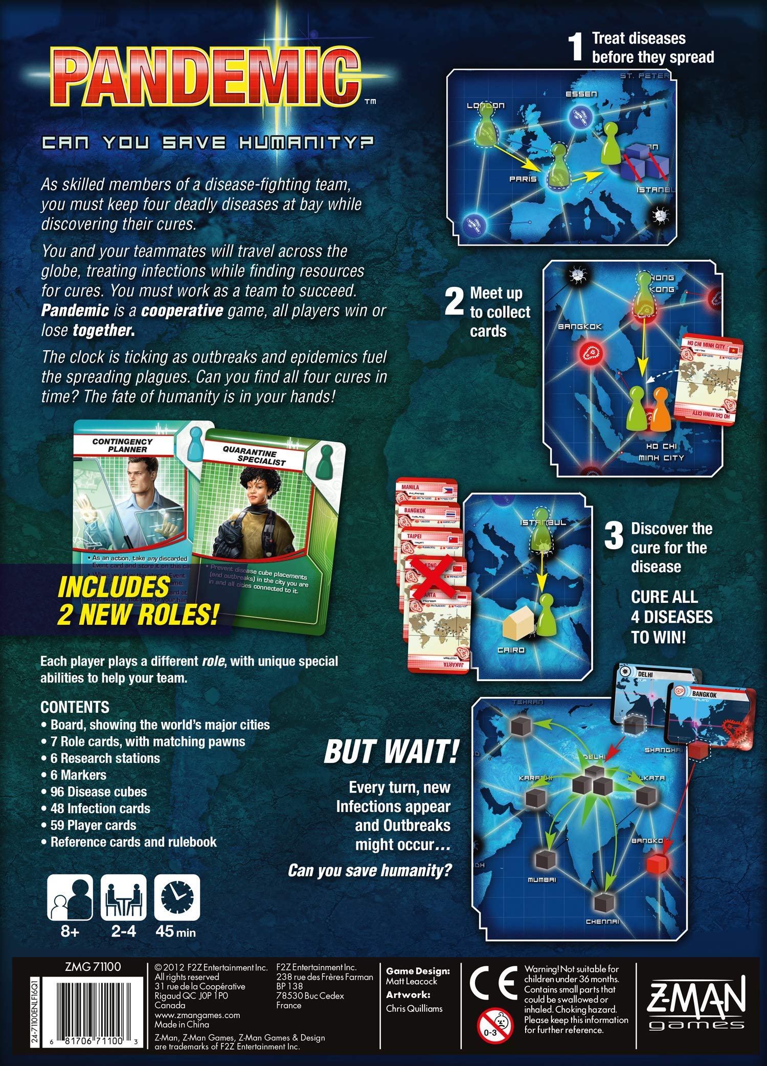 Foto 8 pulgar | Juego de Mesa Z-Man Games Pandemic-Venta Internacional