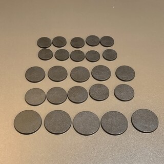 Foto 4 | Bases De Plástico Para Modelos Nc Ebco Mix Redondas De 25 Mm/32 Mm/40 Mm (50 Unidades) - Venta Internacional.