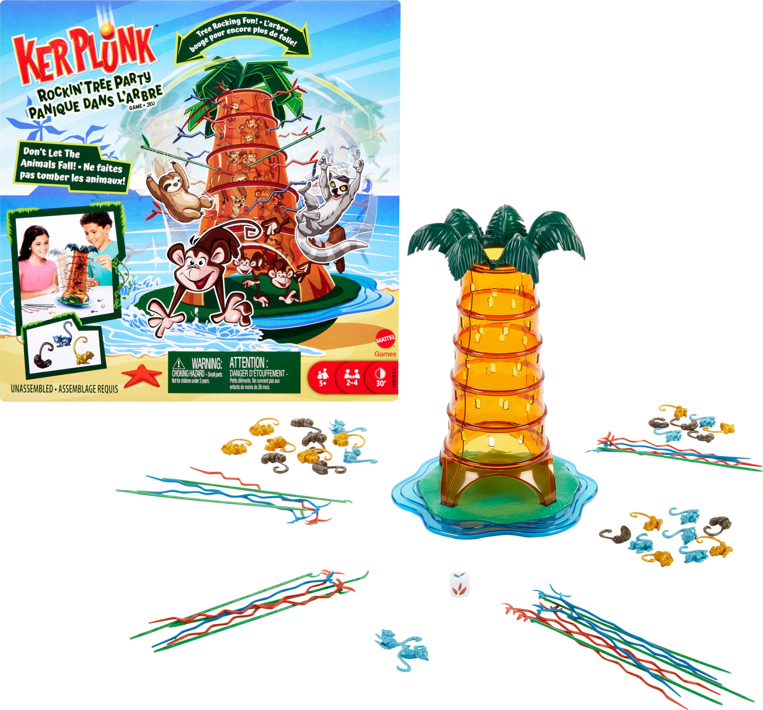 Foto 2 pulgar | Juego Para Fiestas Mattel Games Kerplunk Rockin' Tree Family Nights - Venta Internacional.