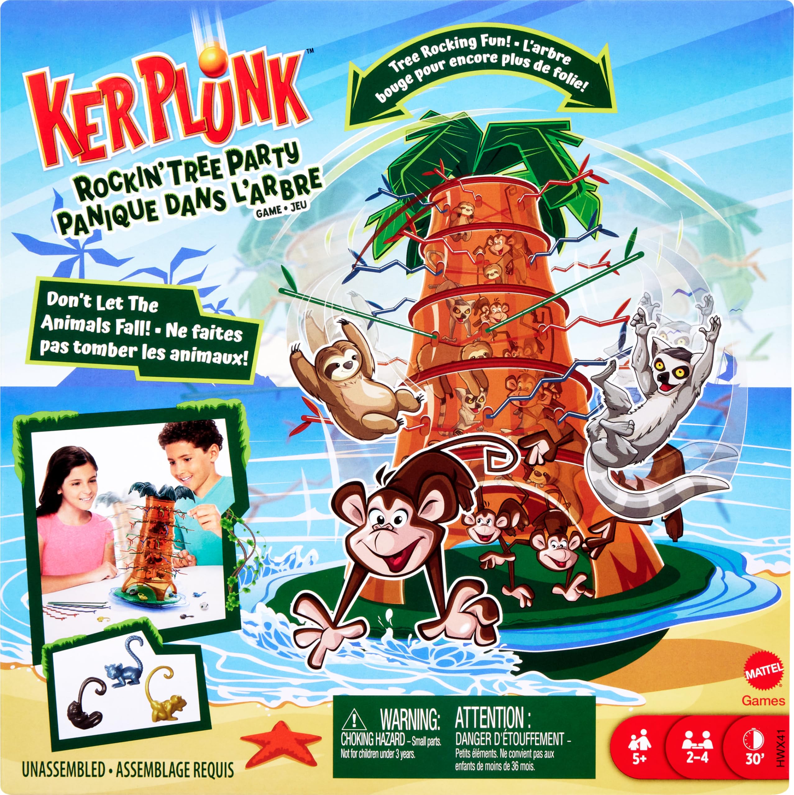 Foto 7 pulgar | Juego Para Fiestas Mattel Games Kerplunk Rockin' Tree Family Nights - Venta Internacional.