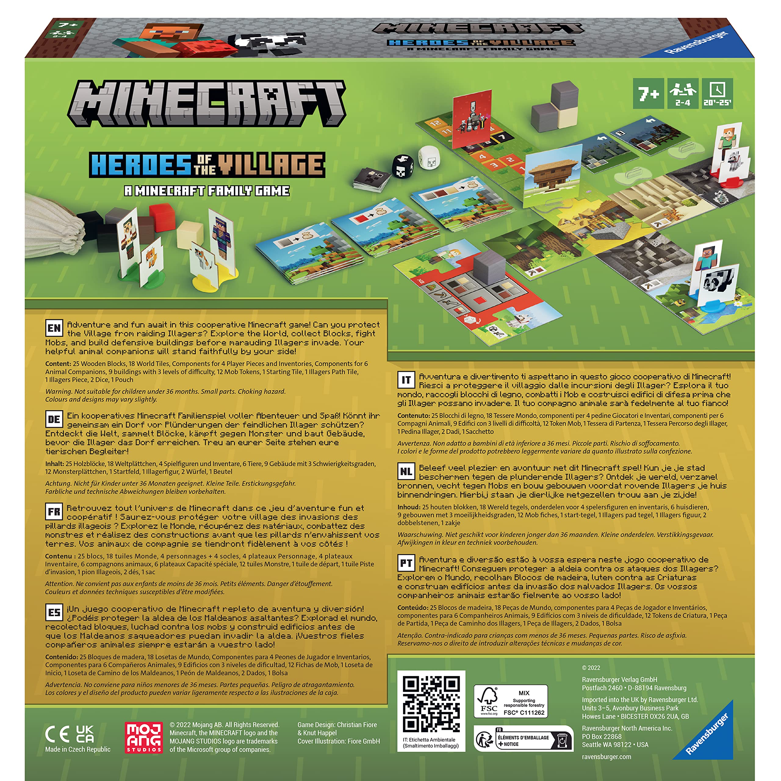 Foto 4 pulgar | Juego De Mesa Ravensburger Minecraft Heroes Of The Village - Venta Internacional.