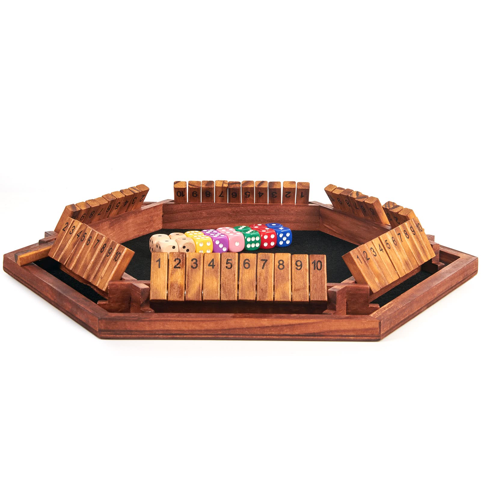 Foto 5 pulgar | El Juego De Dados Shut The Box Amerous Mejoró De 1 A 6 Jugadores - Venta Internacional.