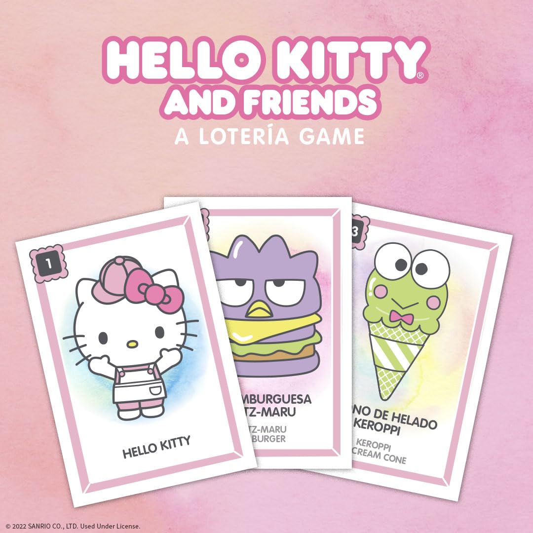 Foto 6 pulgar | Juego De Lotería Hello Kitty Personalizado Estilo Bingo Bilingüe - Venta Internacional.