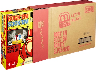 Foto 2 | Juego Para Niños Mattel Games Rock 'em Sock 'em Robots Fighting - Venta Internacional.
