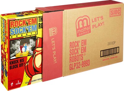 Foto 6 | Juego Para Niños Mattel Games Rock 'em Sock 'em Robots Fighting - Venta Internacional.