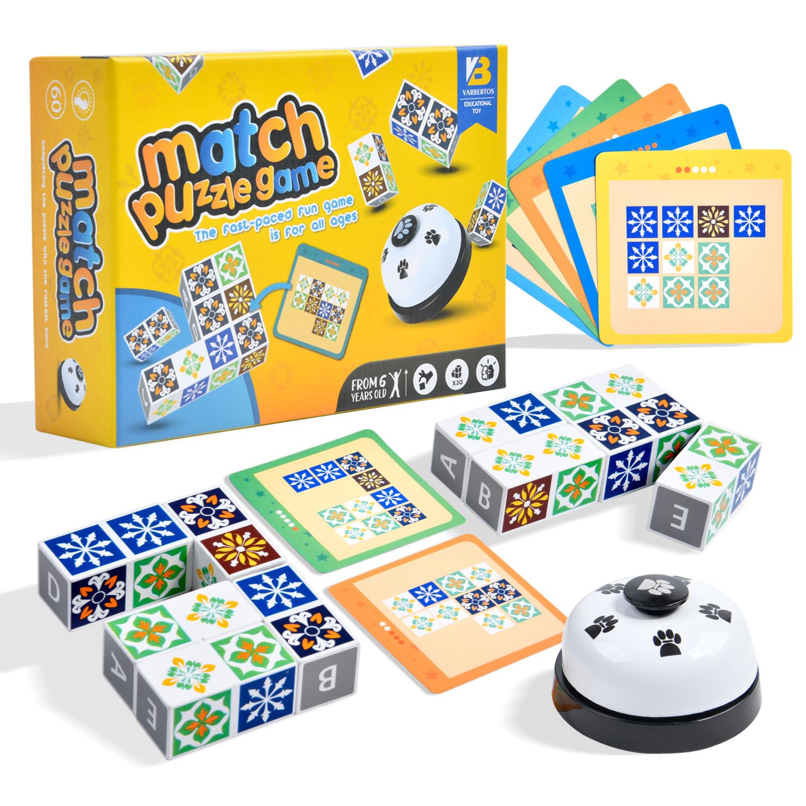 Foto 1 | Juego De Madera Para Combinar Rompecabezas Varbertos 4.0 Con Campana Para Niños - Venta Internacional.
