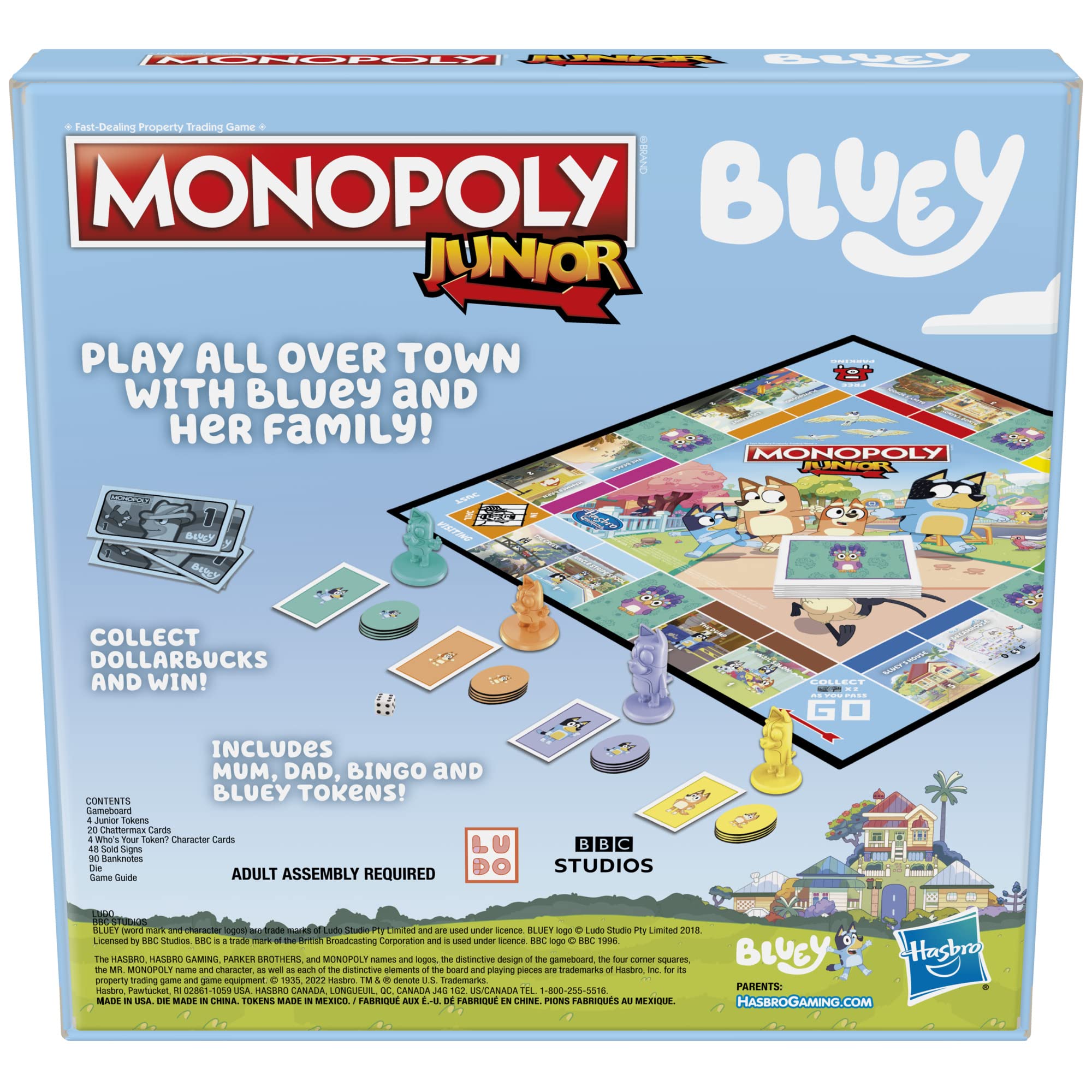 Foto 3 pulgar | Juego De Mesa Hasbro Gaming Monopoly Junior Bluey Edition Kids 5+ - Venta Internacional.