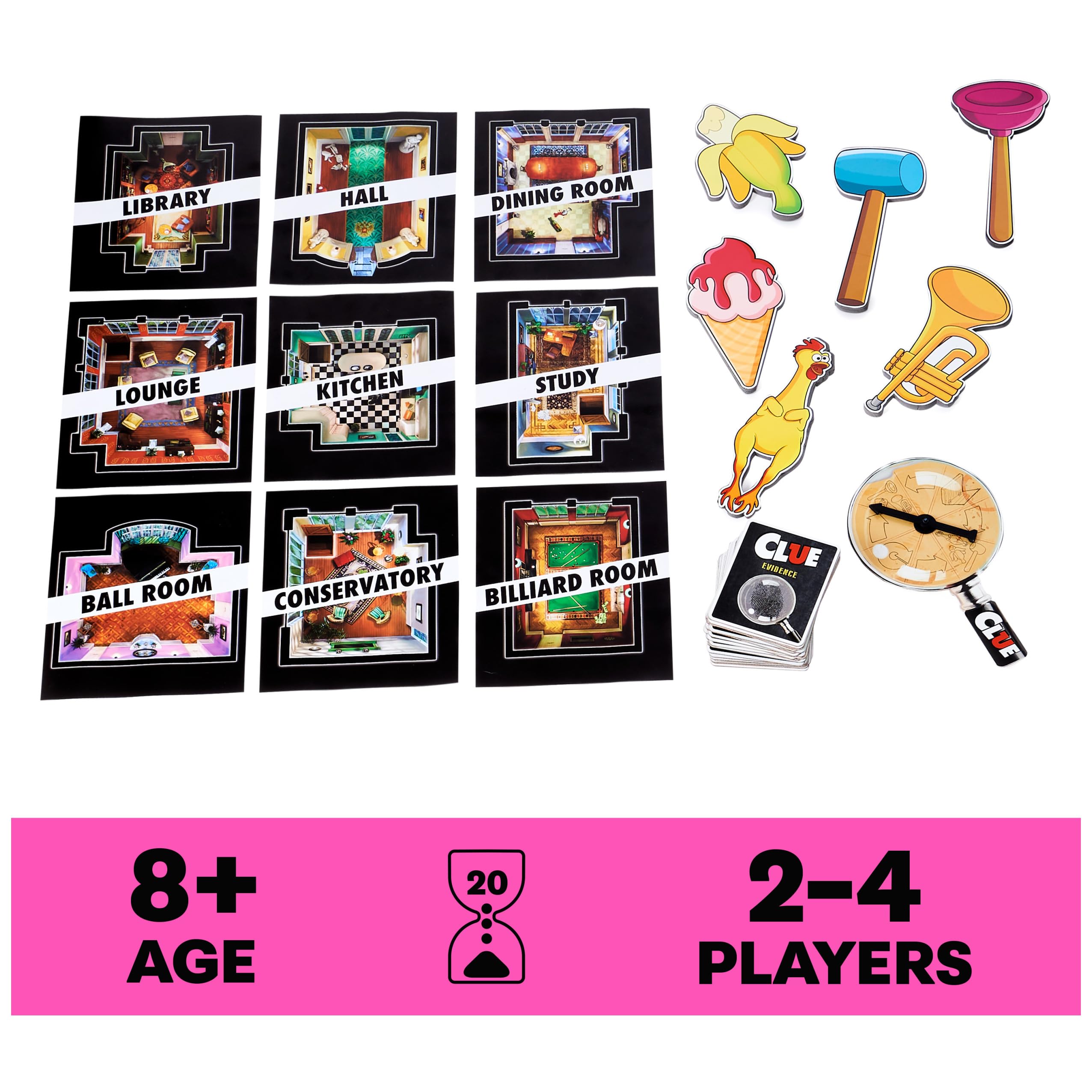 Foto 3 pulgar | Juego De Mesa Spin Master Games Giant Clue Classic Mystery - Venta Internacional.