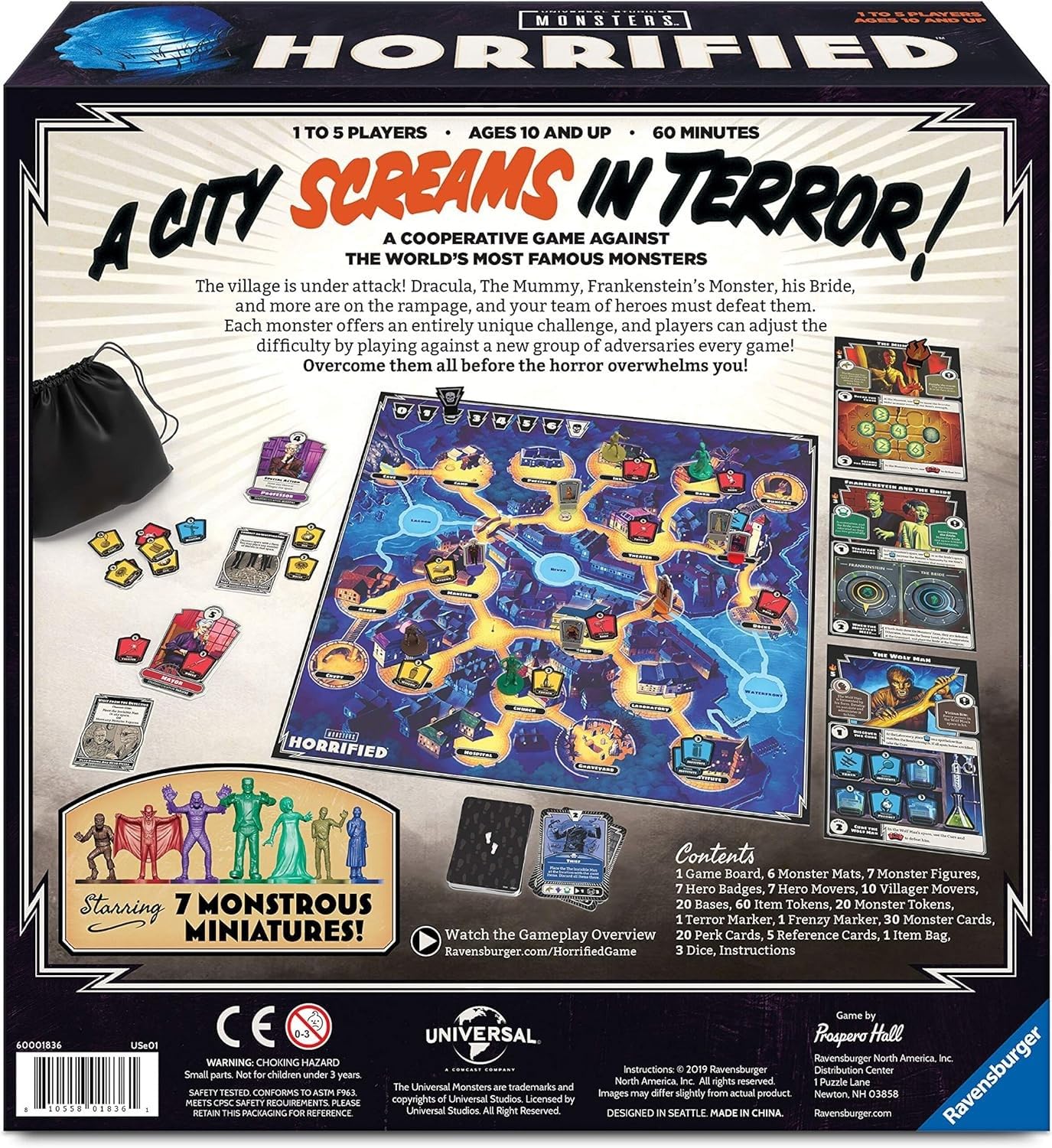 Foto 4 pulgar | Juego De Mesa Ravensburger Horrified Universal Monsters Age 10+ - Venta Internacional.