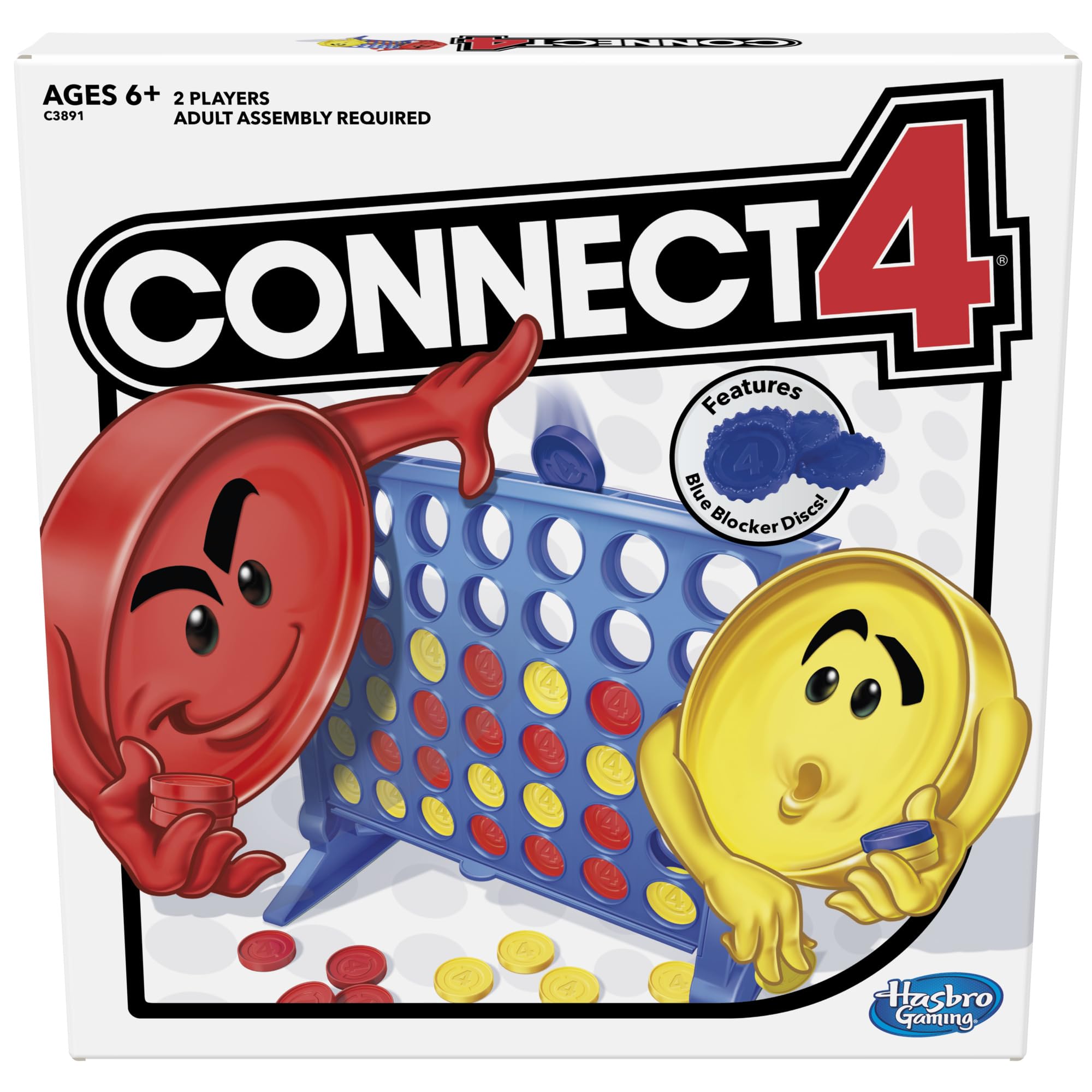 Juego De Mesa Hasbro Gaming Connect 4 Strategy Age 6+ Amazon - Venta Internacional.