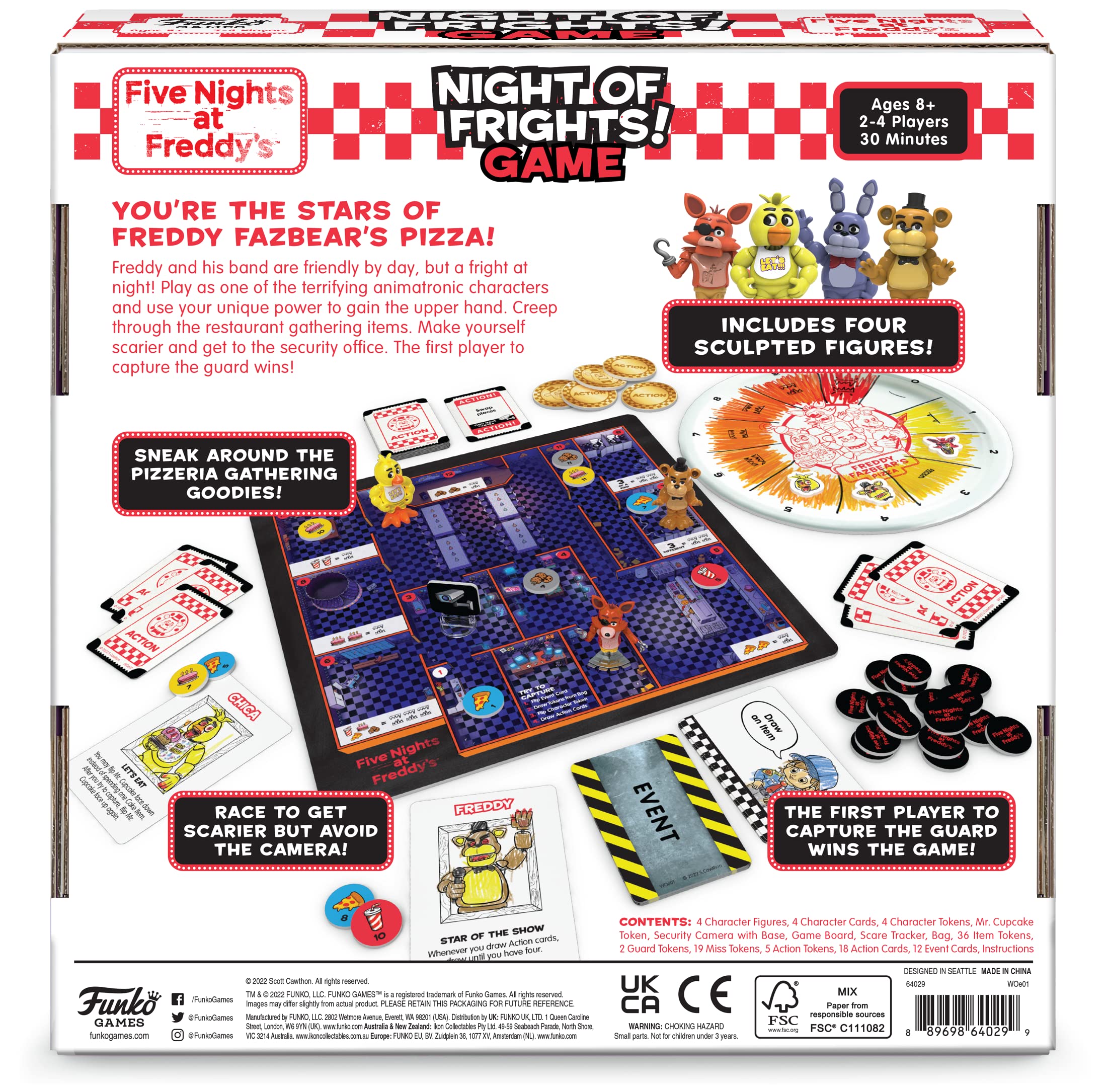 Foto 3 | Juego De Mesa Funko Five Nights At Freddy's Night Of Frights - Venta Internacional.