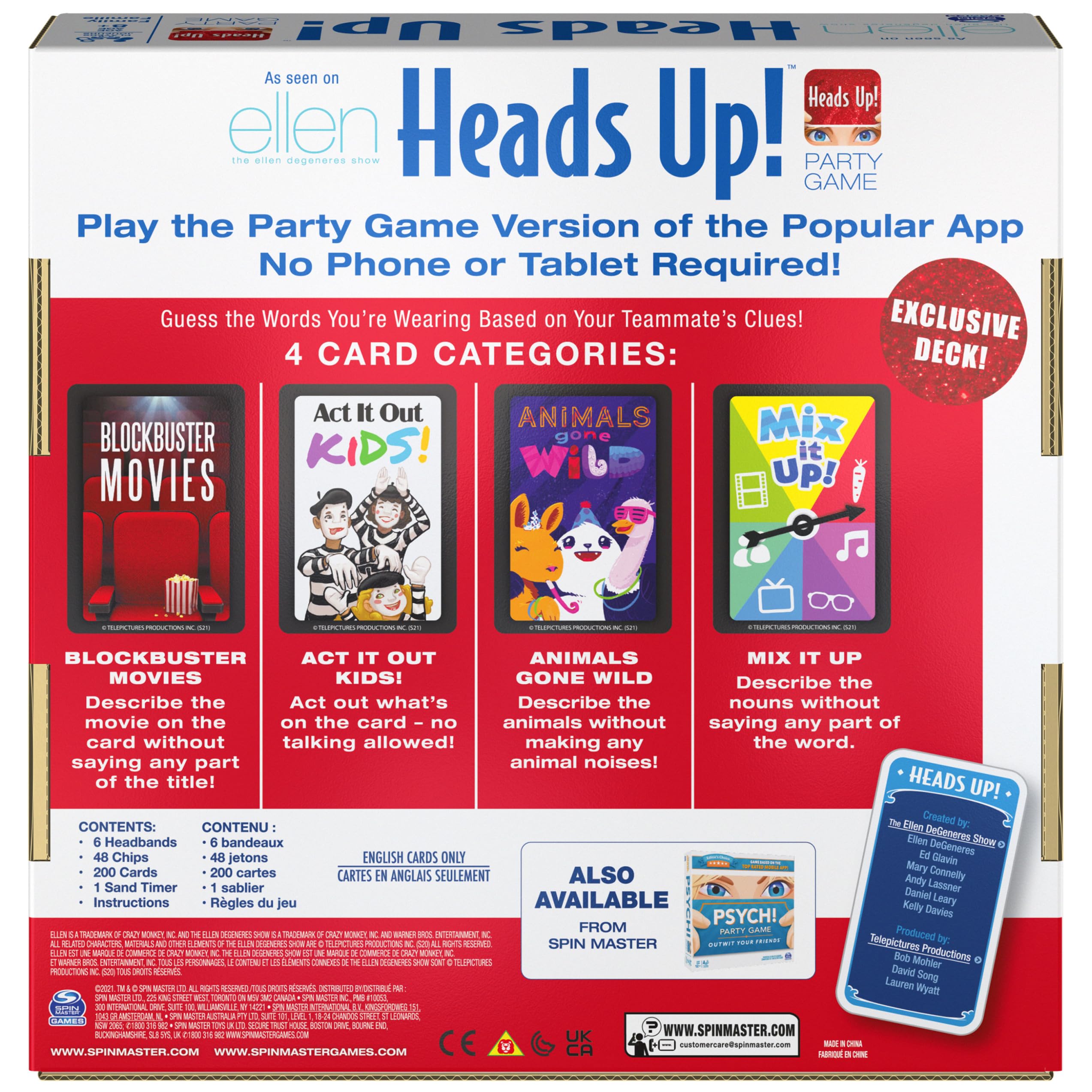 Foto 8 pulgar | Juego De Mesa Spin Master Games ¡head's Up! Cuarta Edición De Party - Venta Internacional.