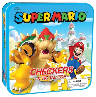 Foto 1 | Set De Juego Usaopoly Super Mario Checkers & Tic-tac-toe Collectible - Venta Internacional.