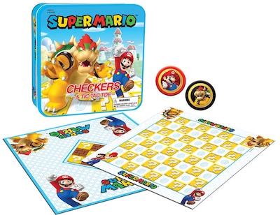 Foto 2 | Set De Juego Usaopoly Super Mario Checkers & Tic-tac-toe Collectible - Venta Internacional.