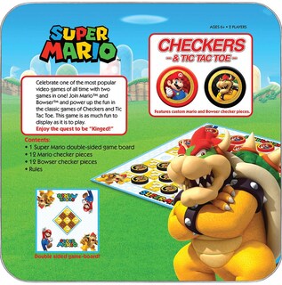 Foto 6 | Set De Juego Usaopoly Super Mario Checkers & Tic-tac-toe Collectible - Venta Internacional.