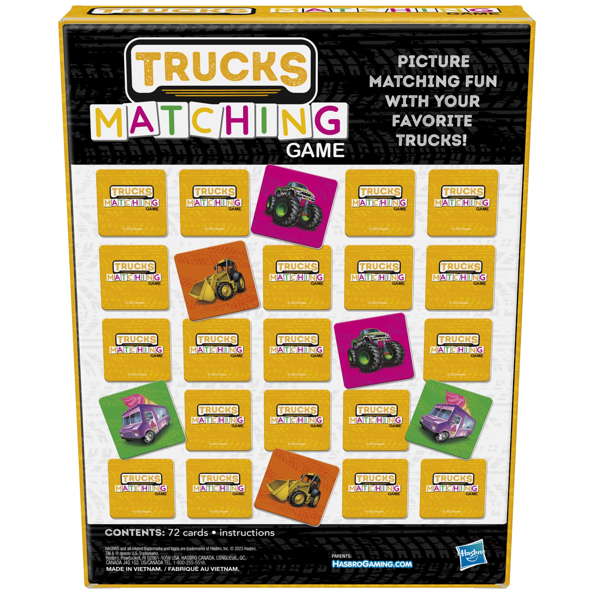 Foto 3 pulgar | Juego De Tarjetas De Memoria Hasbro Gaming Trucks Matching 3+ Years - Venta Internacional.
