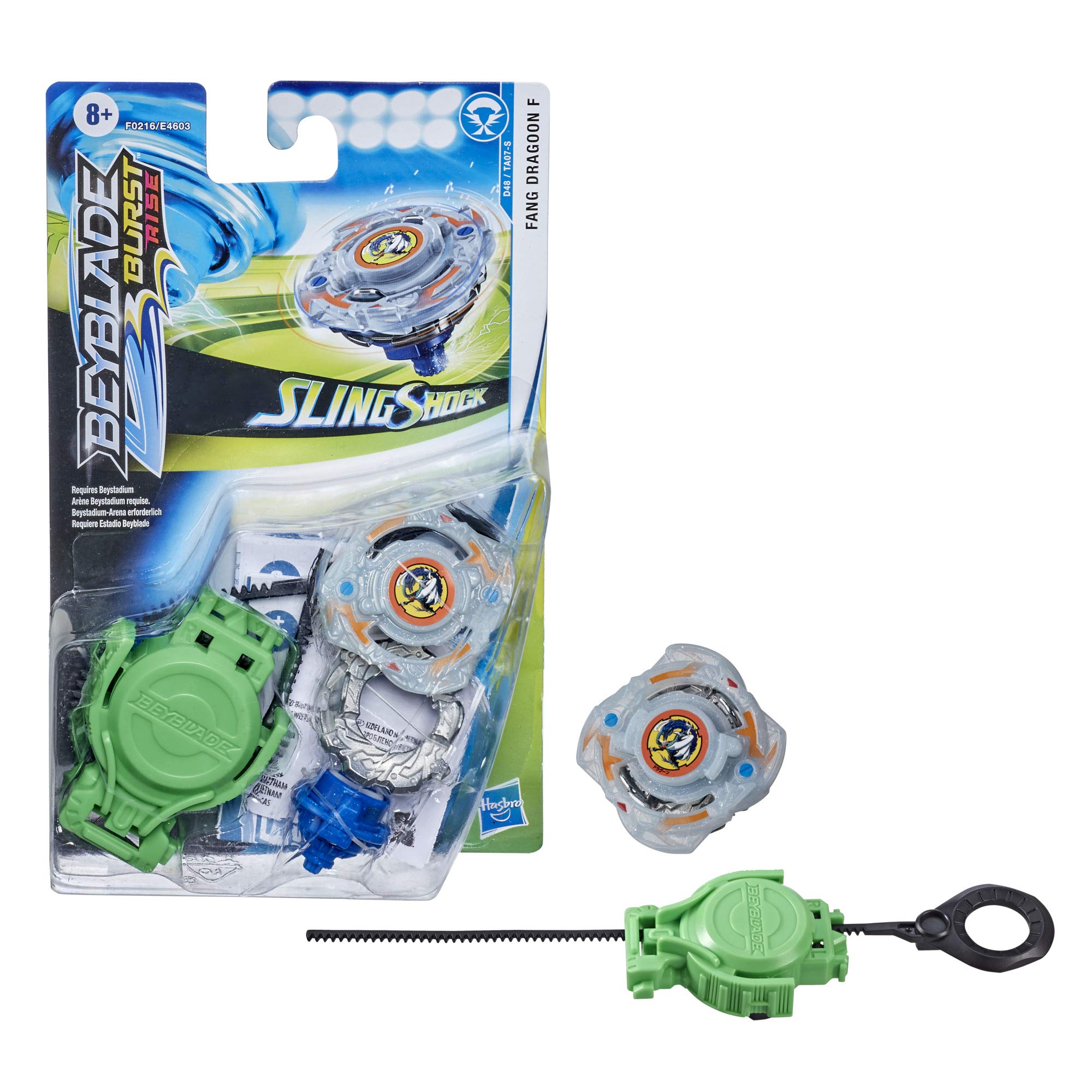 Foto 3 | Paquete De Inicio Beyblade Burst Rise Slingshock Fang Dragoon F - Venta Internacional.