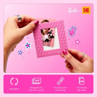 Foto 2 | Marcos Cuadrados Colgantes Kodak X Barbie Para Fotos Zink De 2 X 3 Pulgadas - Venta Internacional.
