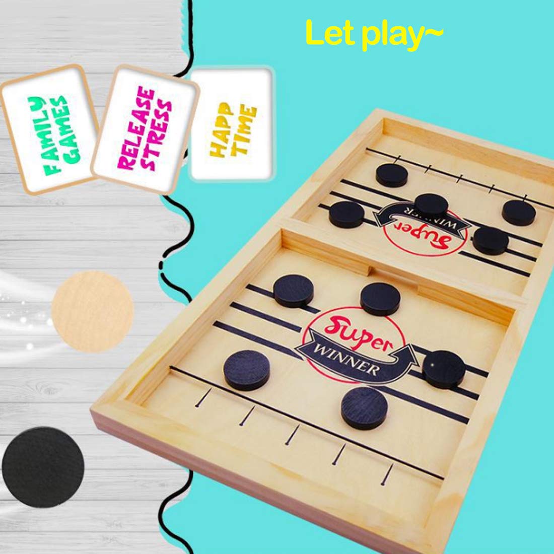 Foto 3 | Juego de Mesa Simplenice Fast Sling Puck-Venta Internacional