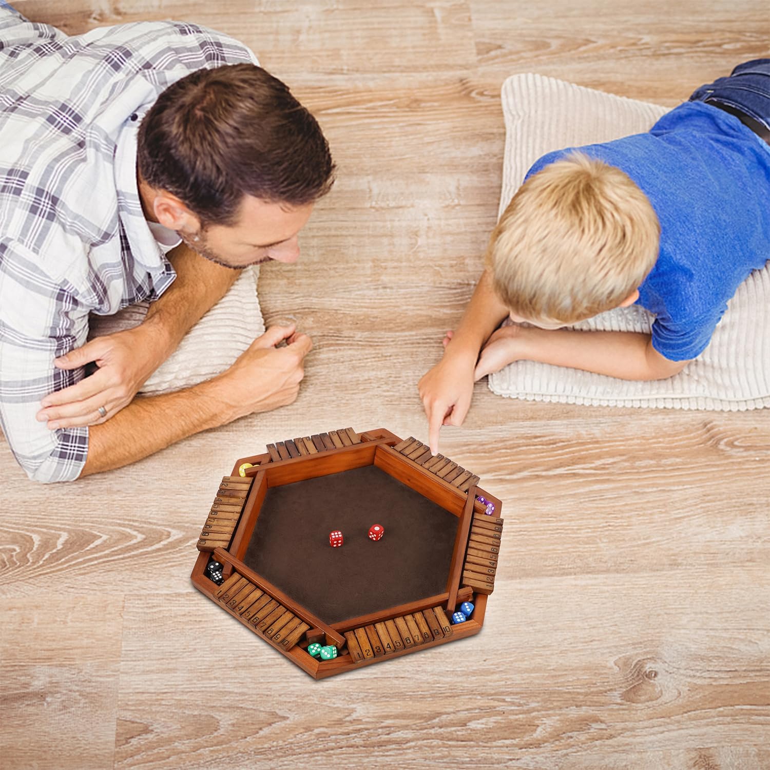 Foto 7 pulgar | Juego de Mesa Juegoal Wooden Shut The Box Dice Game 1 a 6 Jugadores - Venta Internacional