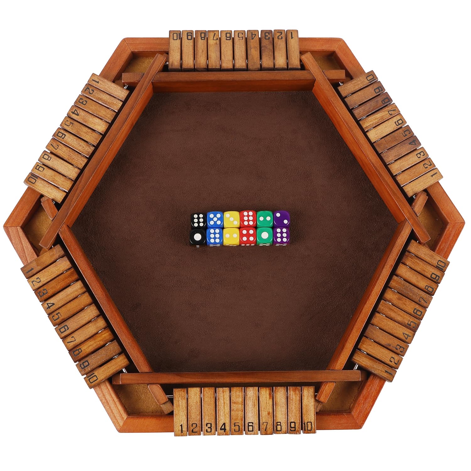 Foto 8 pulgar | Juego de Mesa Juegoal Wooden Shut The Box Dice Game 1 a 6 Jugadores - Venta Internacional