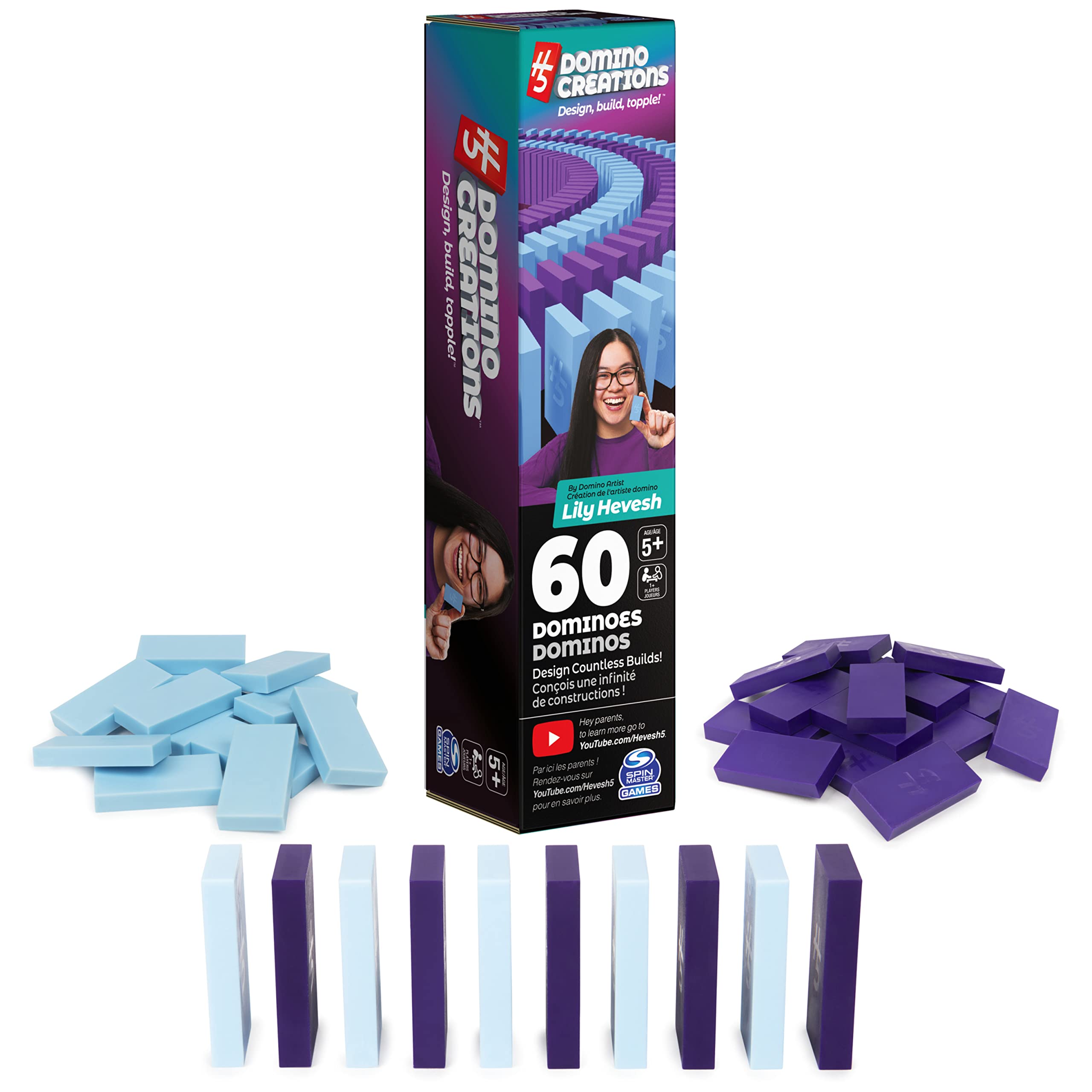 Foto 1 | Set De Dominó Spin Master Games H5 Domino Creations, 60 Piezas - Venta Internacional.
