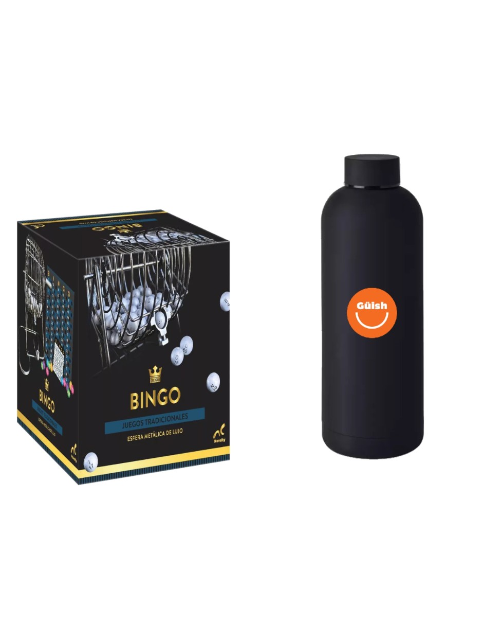 Foto 1 | Juego De Mesa Bingo Foil 75 Esferas + Termo De Agua Güish