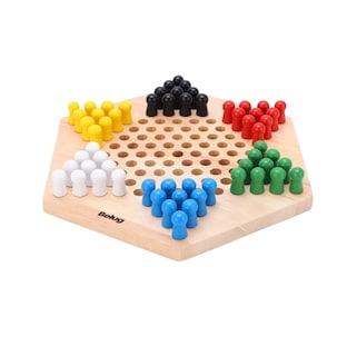 Foto 1 | Dama China Game Artesanal De Madera Grande Con 60 Canicas Belug Colores