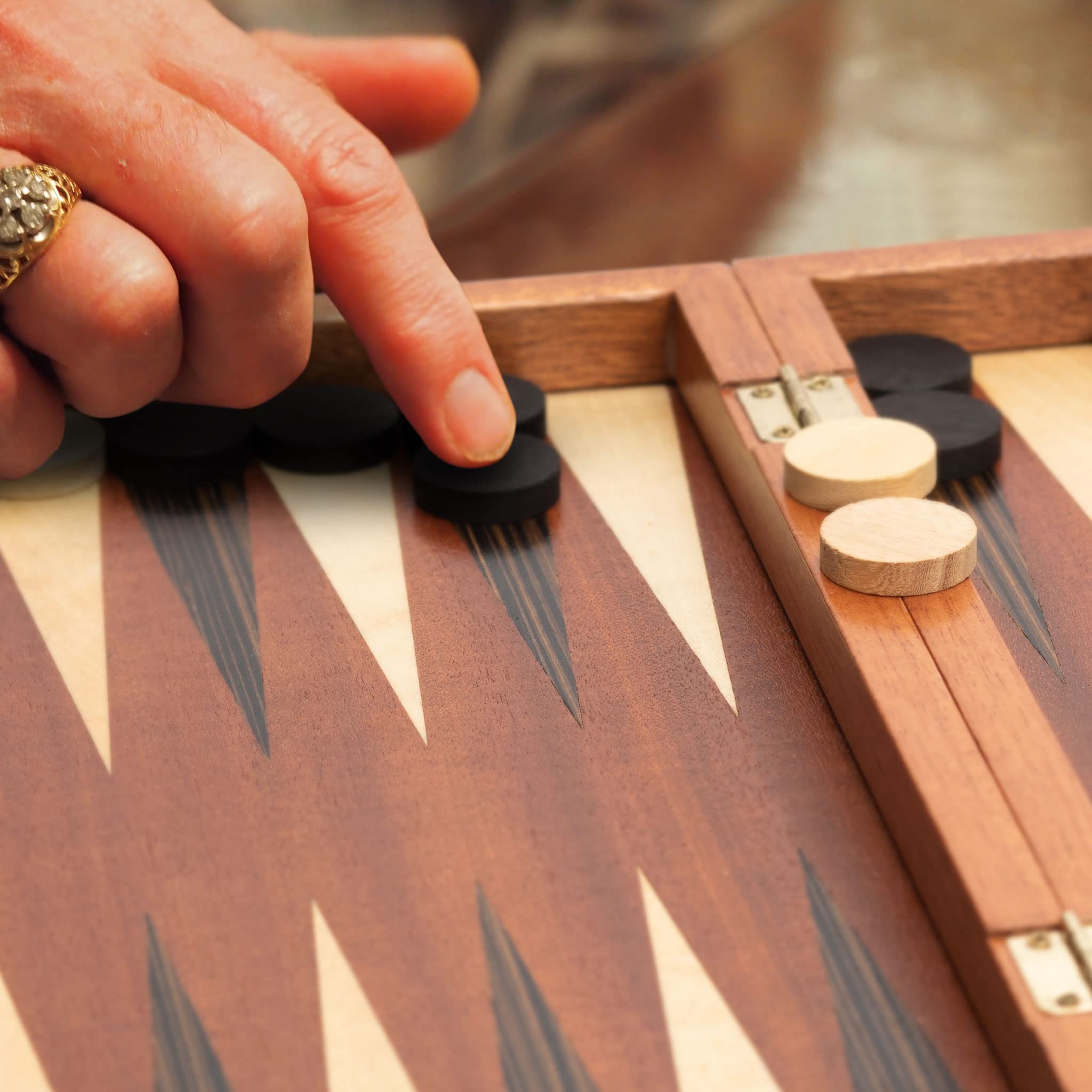 Foto 5 pulgar | Set de Backgammon Yellow Mountain Imports Dorne de Madera 33 cm - Venta Internacional