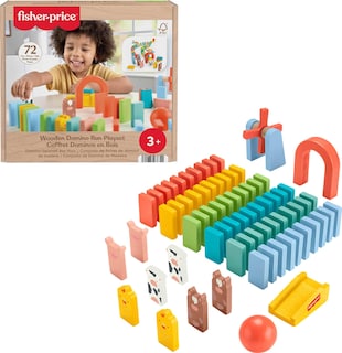 Foto 1 | Set De Juego Domino Run Fisher-price Wood De 72 Piezas Para Niños De Más De 3 Años - Venta Internacional.