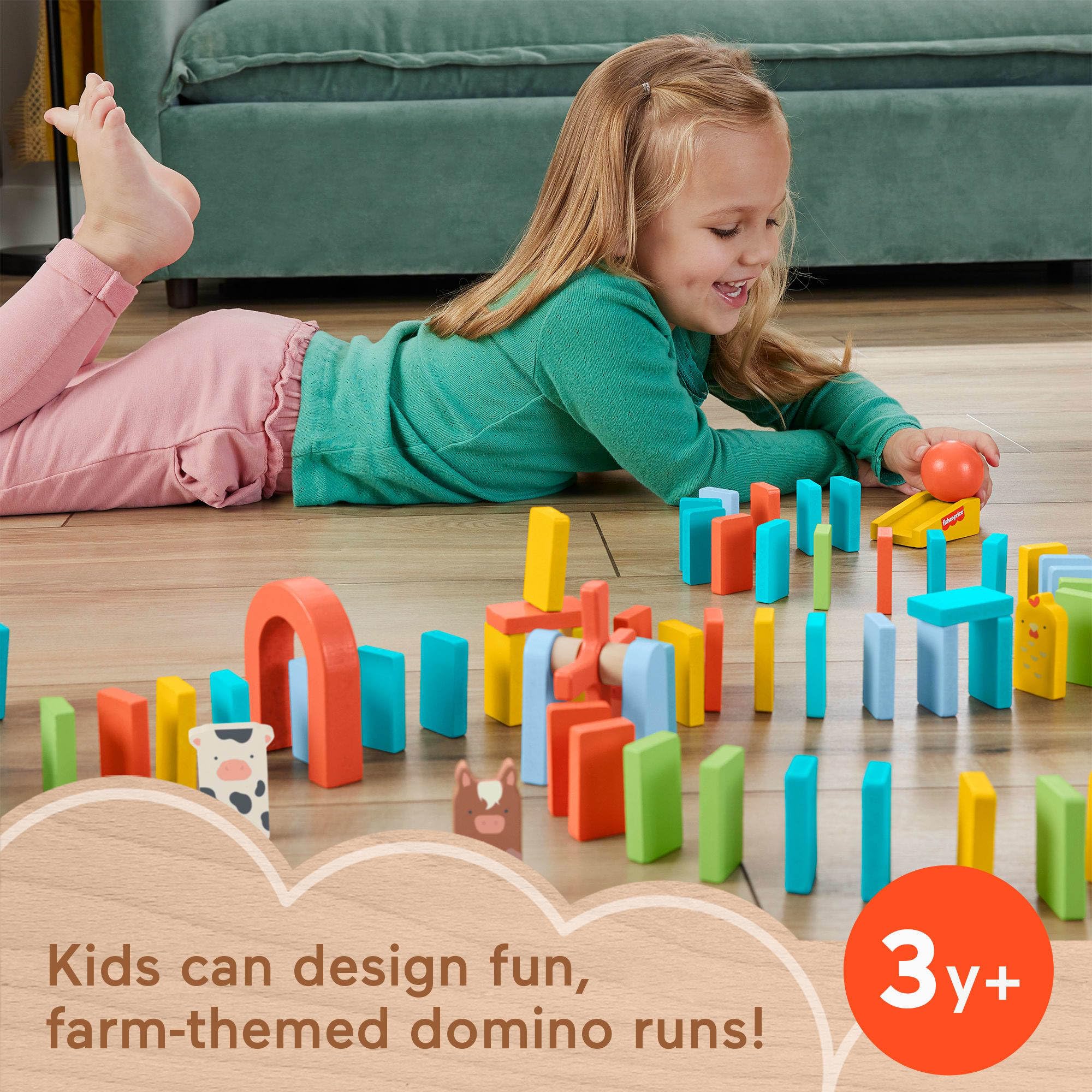 Foto 3 pulgar | Set De Juego Domino Run Fisher-price Wood De 72 Piezas Para Niños De Más De 3 Años - Venta Internacional.