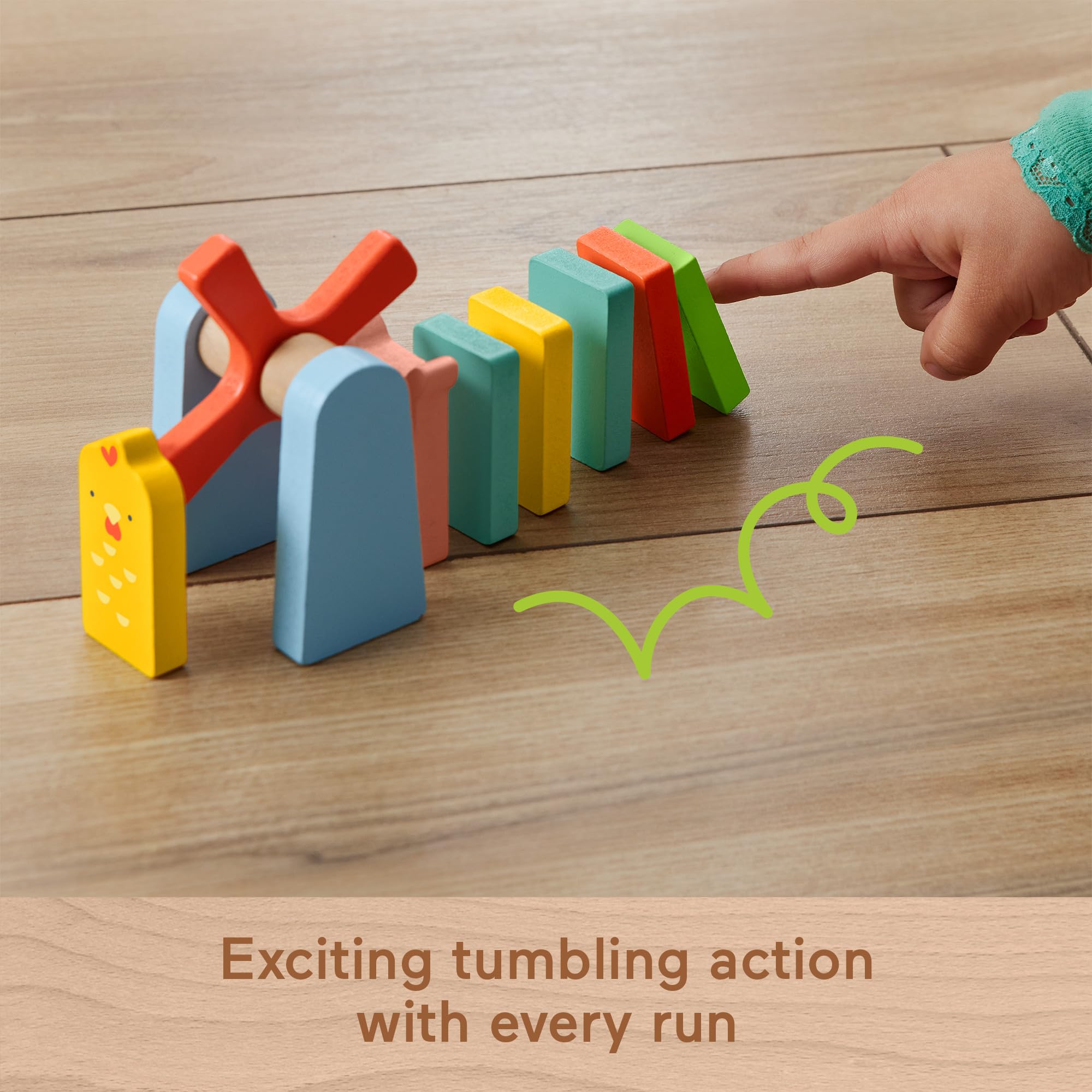 Foto 5 pulgar | Set De Juego Domino Run Fisher-price Wood De 72 Piezas Para Niños De Más De 3 Años - Venta Internacional.
