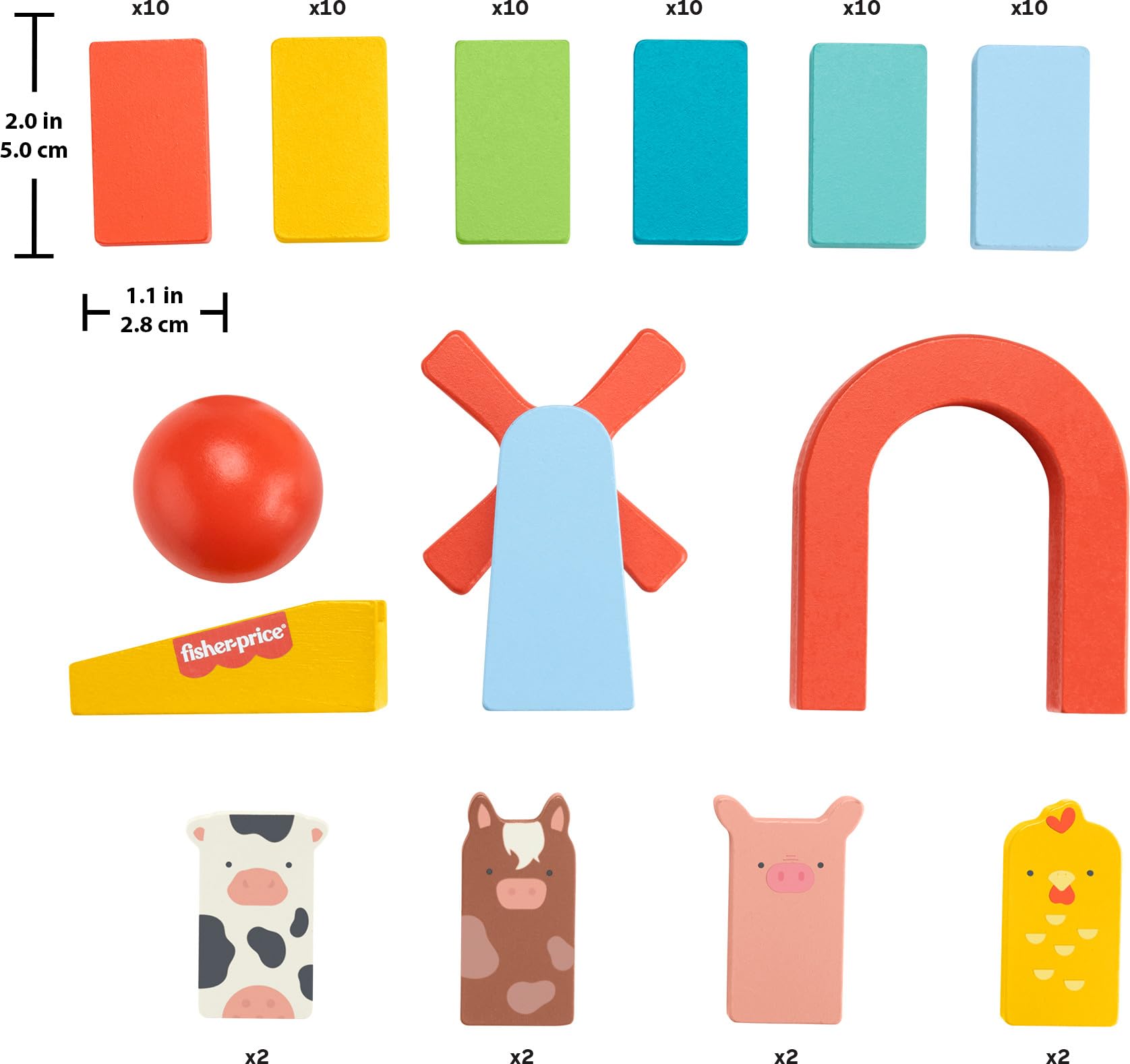 Foto 7 pulgar | Set De Juego Domino Run Fisher-price Wood De 72 Piezas Para Niños De Más De 3 Años - Venta Internacional.