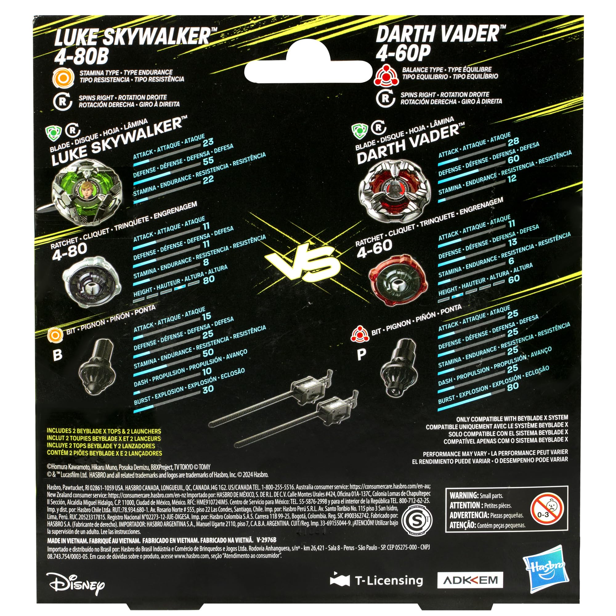 Foto 3 pulgar | Beyblade Hasbro G0290es1 Bbx Luke Skywalker Contra Darth Vader - Venta Internacional.