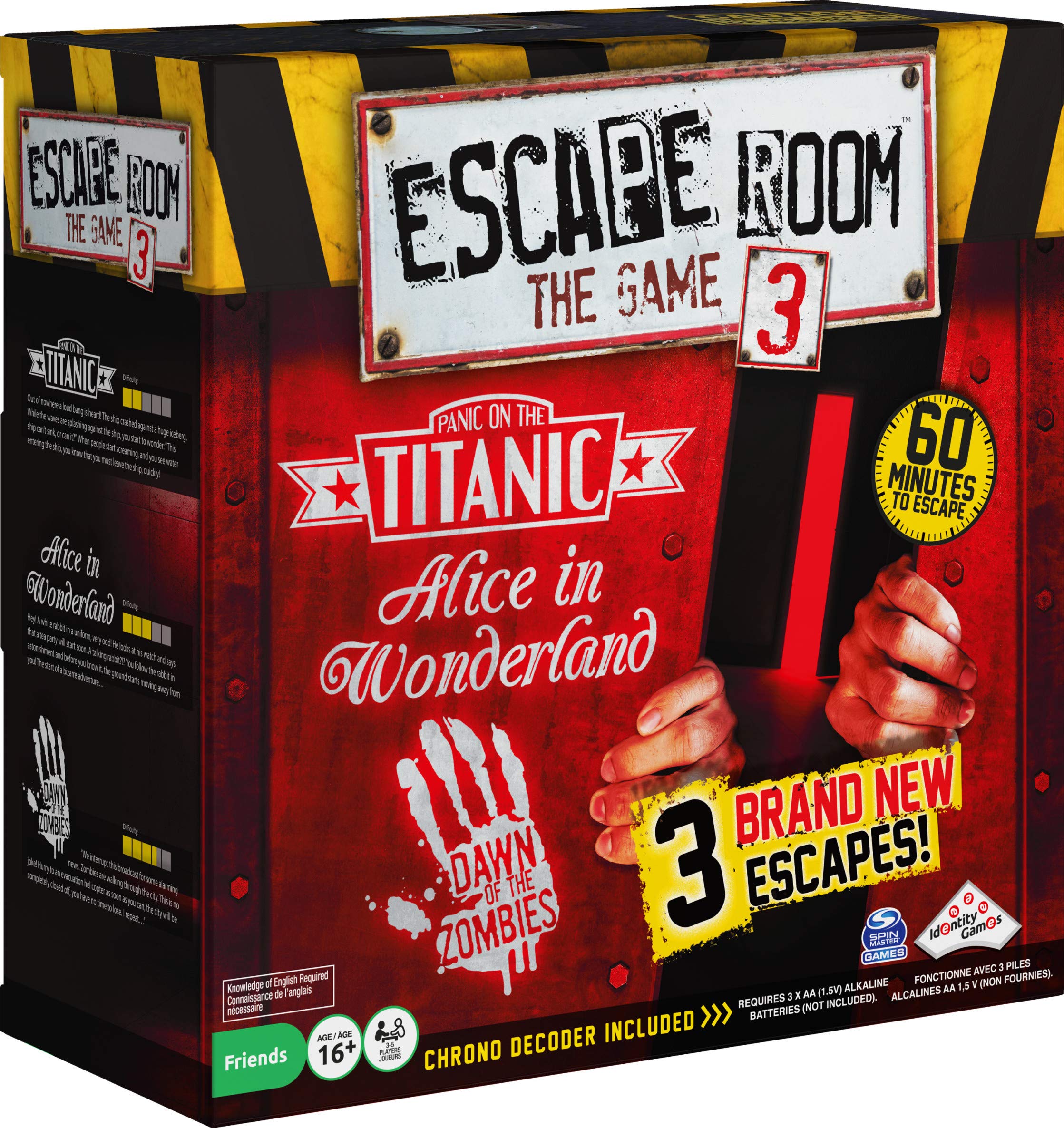 Foto 4 pulgar | Juego De Mesa Spin Master Escape Room Versión 3 Para Mayores De 16 Años - Venta Internacional.