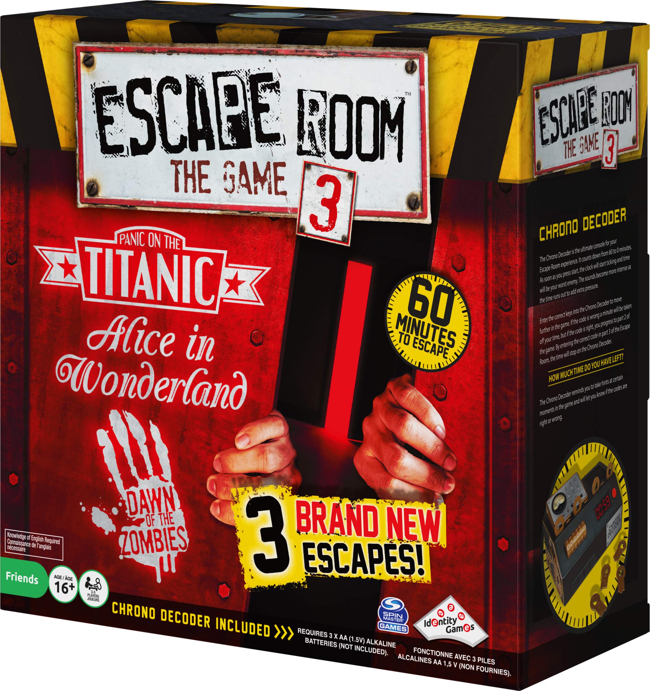 Foto 5 pulgar | Juego De Mesa Spin Master Escape Room Versión 3 Para Mayores De 16 Años - Venta Internacional.