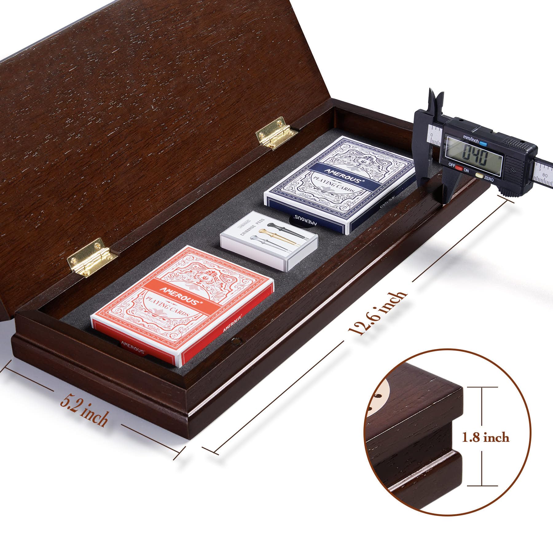 Foto 5 pulgar | Juego De Mesa Cribbage Amerous Wooden Con Cierre Magnético - Venta Internacional.
