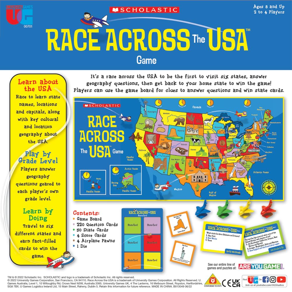 Foto 3 pulgar | Juego De Mesa University Games Scholastic Race En Los Ee. Uu. - Venta Internacional.