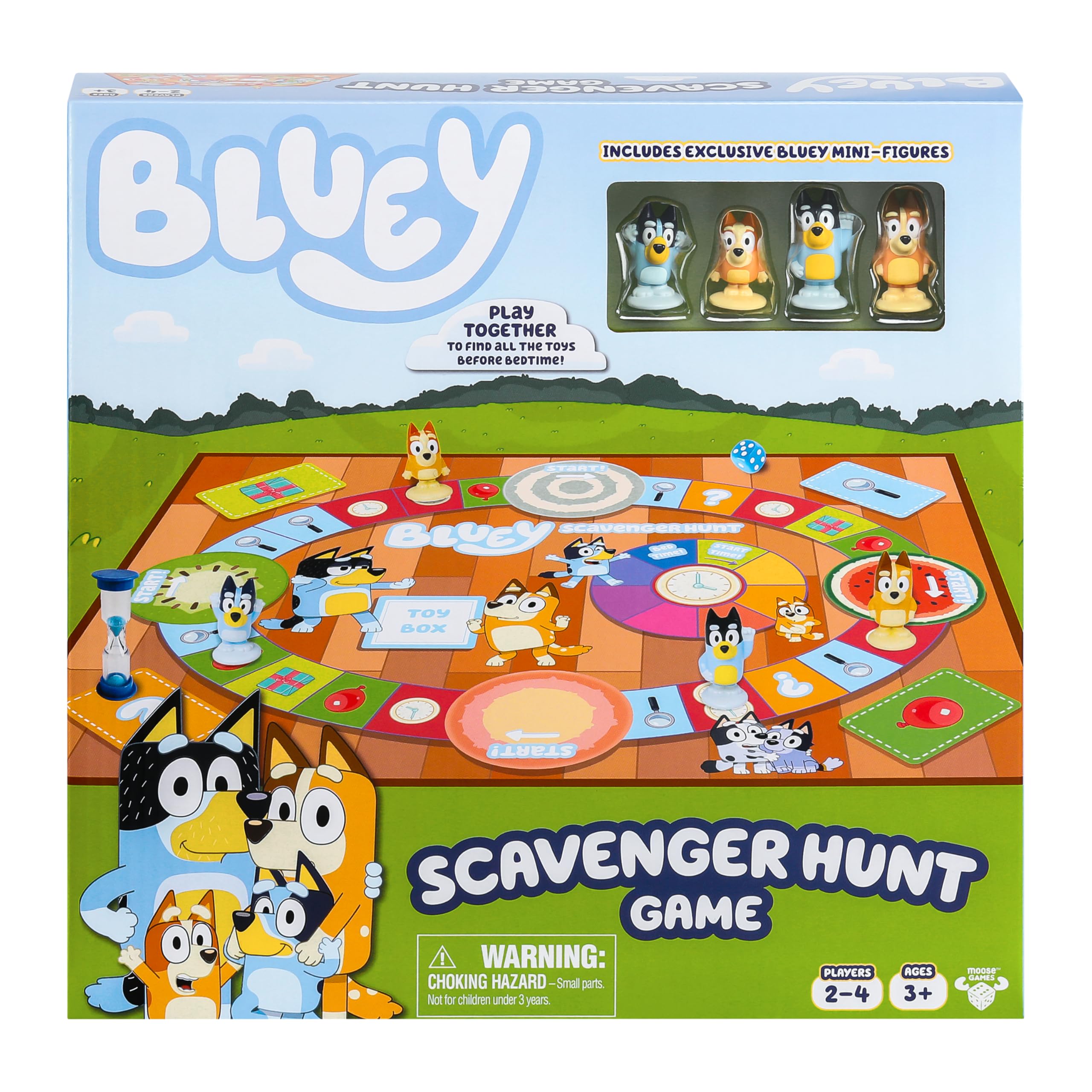 Juego De Mesa Moose Bluey Scavenger Hunt Con Minifiguras De Más De 3 Años - Venta Internacional.