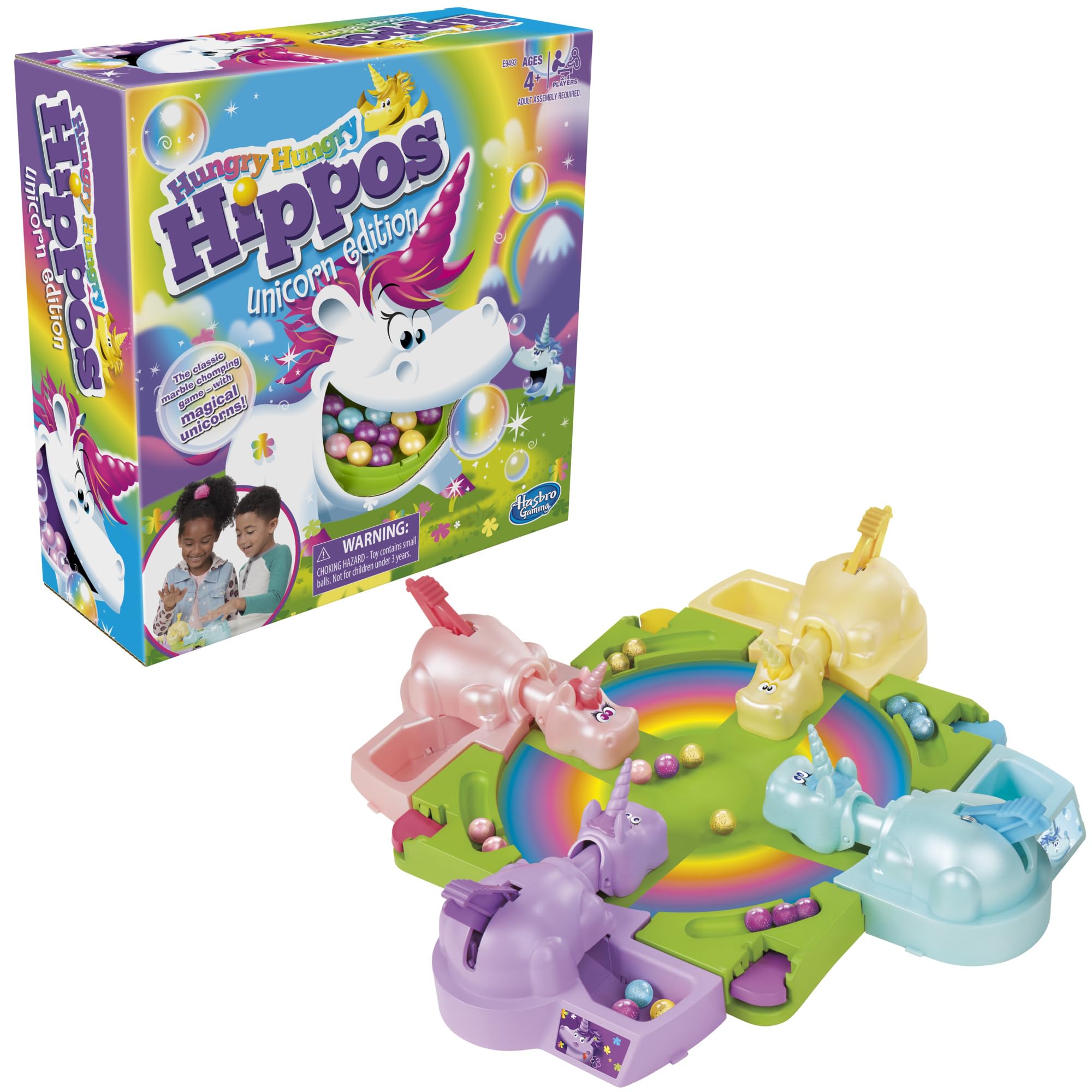 Foto 5 pulgar | Juego De Mesa Hasbro Gaming Hungry Hippos Unicorn Edition - Venta Internacional.