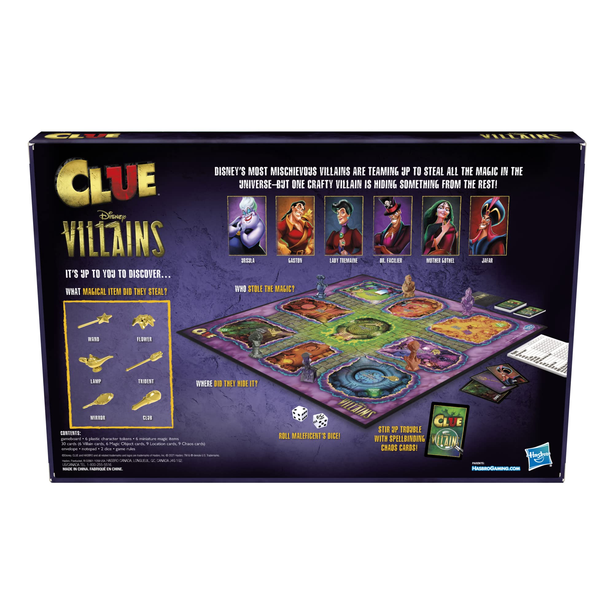 Foto 5 pulgar | Juego De Mesa Hasbro Gaming Clue Disney Villains Edition Kids 8+ - Venta Internacional.
