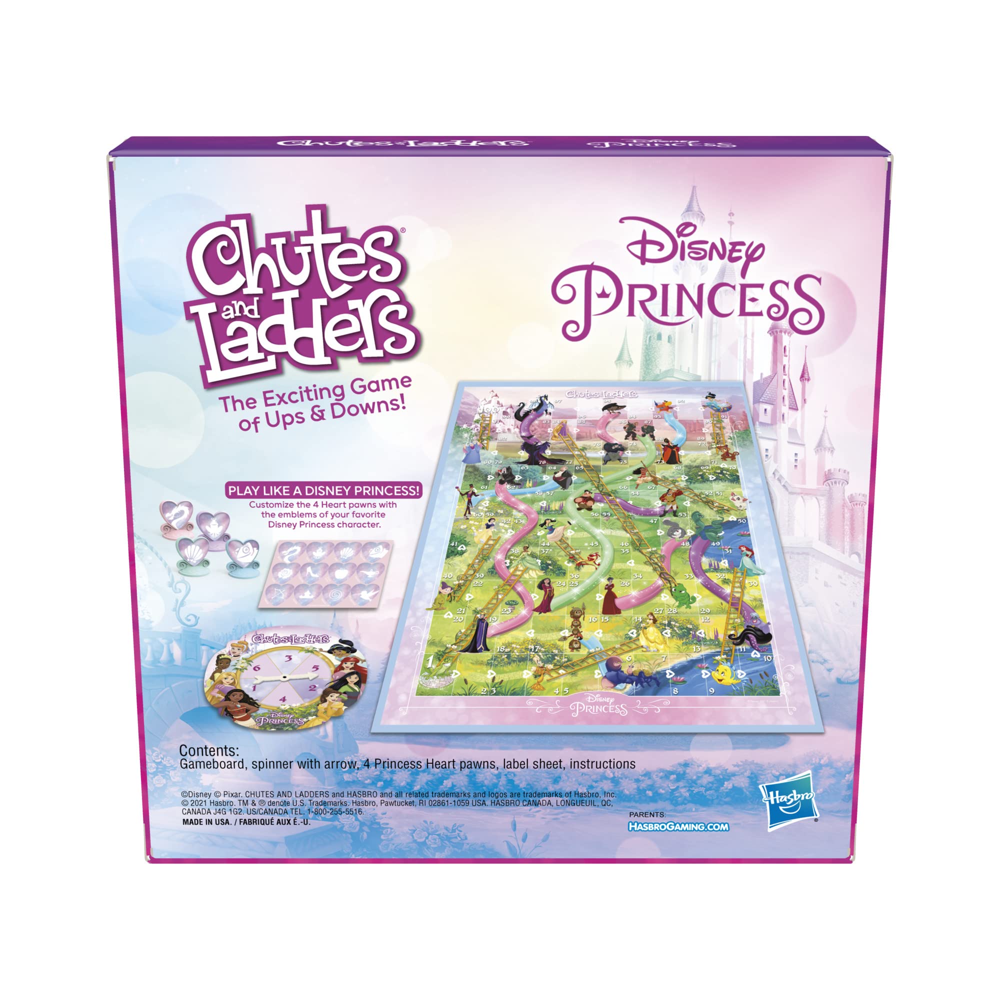 Foto 3 pulgar | Juego De Mesa Hasbro Gaming Chutes And Ladders Disney Princess - Venta Internacional.