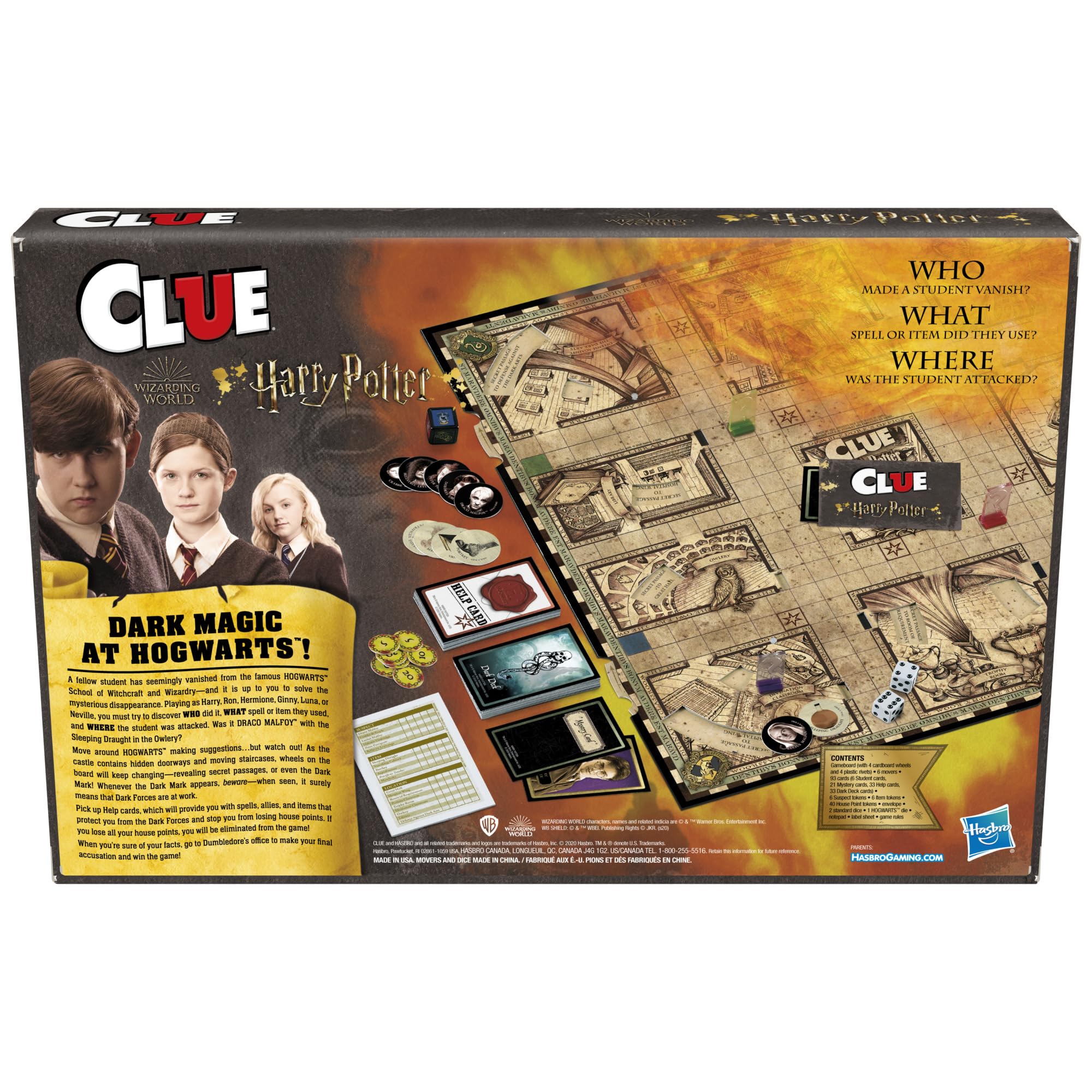 Foto 3 pulgar | Juego De Mesa Hasbro Gaming Clue: Wizarding World Harry Potter - Venta Internacional.
