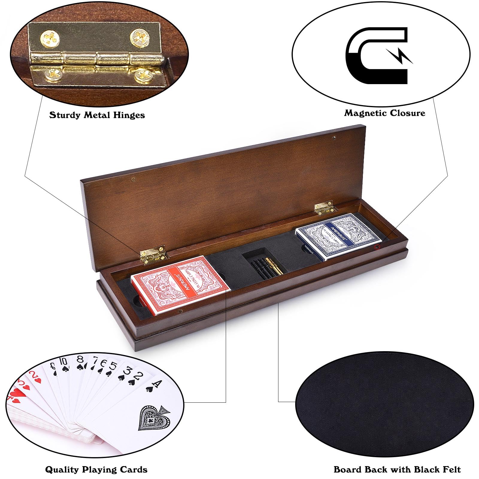 Foto 4 | Juego De Mesa Cribbage Amerous Wooden Con Cierre Magnético - Venta Internacional.