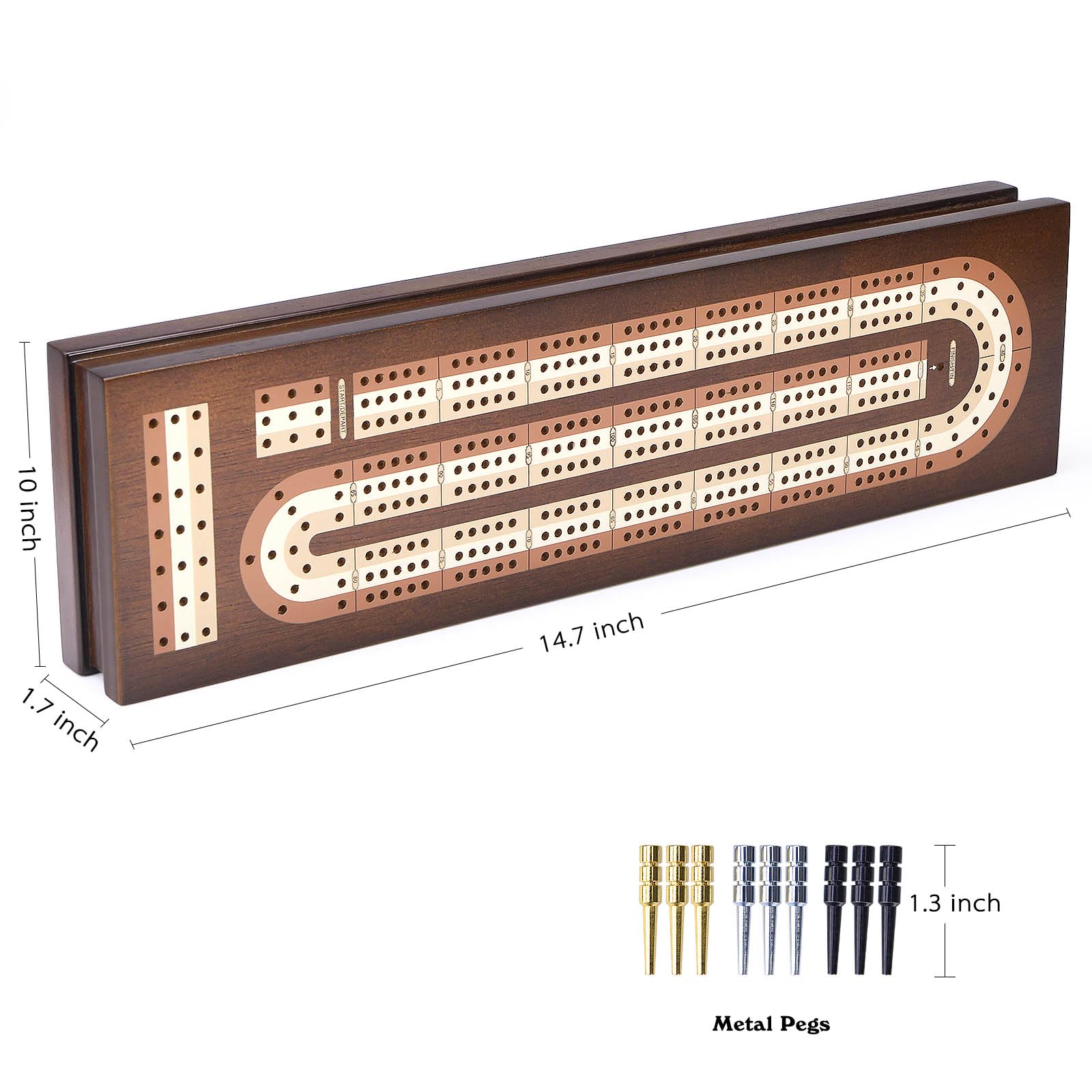 Foto 7 | Juego De Mesa Cribbage Amerous Wooden Con Cierre Magnético - Venta Internacional.