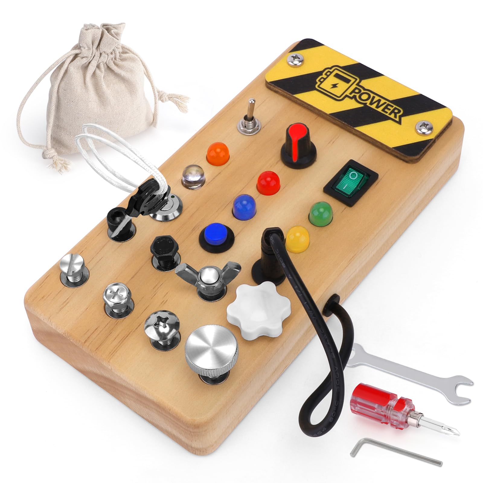 Foto 2 pulgar | Montessori Busy Board Wakeinsa Con Luz Led Y Juego De Herramientas - Venta Internacional.