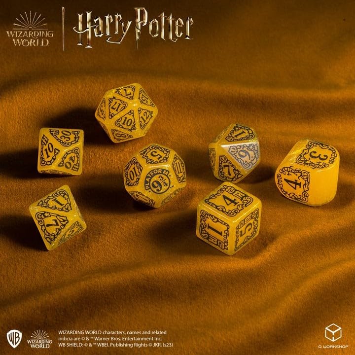 Foto 5 | Juego De Dados Q-workshop Harry Potter Hufflepuff Modern Yellow - Venta Internacional.