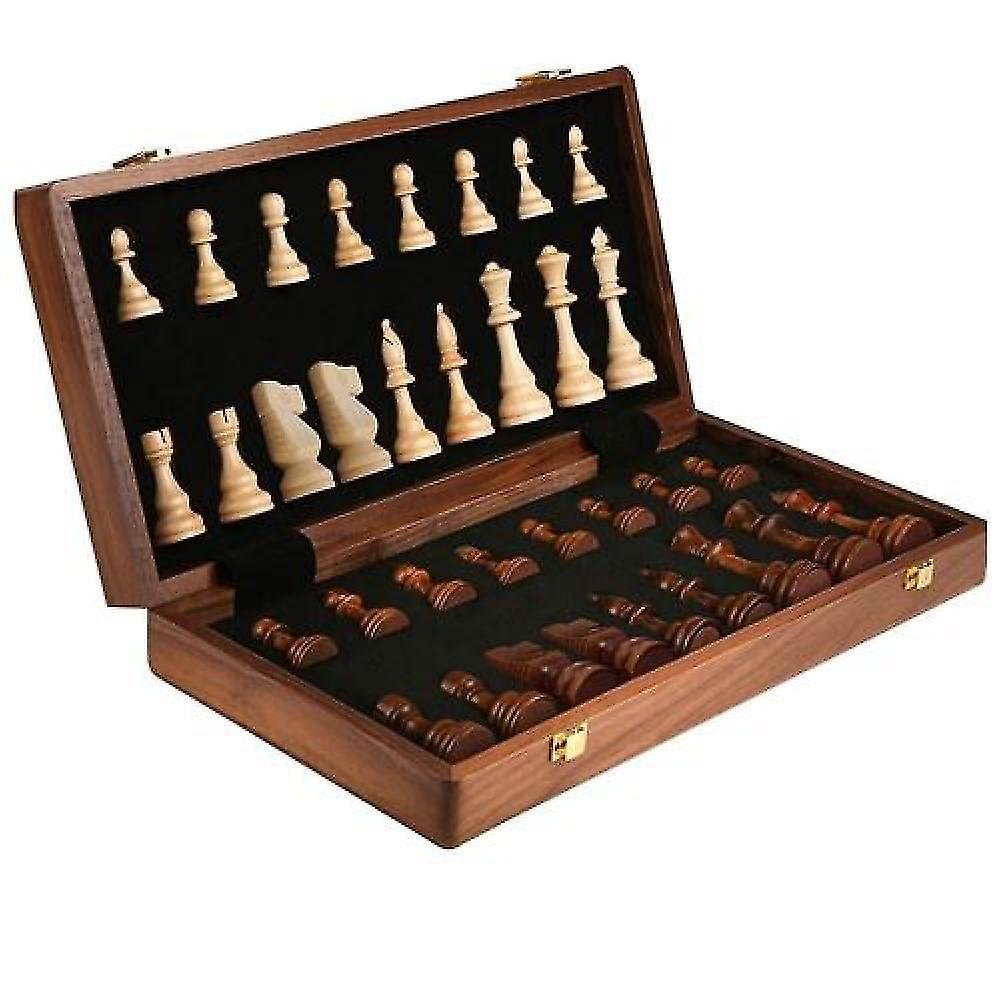 Foto 2 pulgar | Juego De Ajedrez Plegable De Madera De 39 Cm Con Piezas De Ajedrez - Venta Internacional.