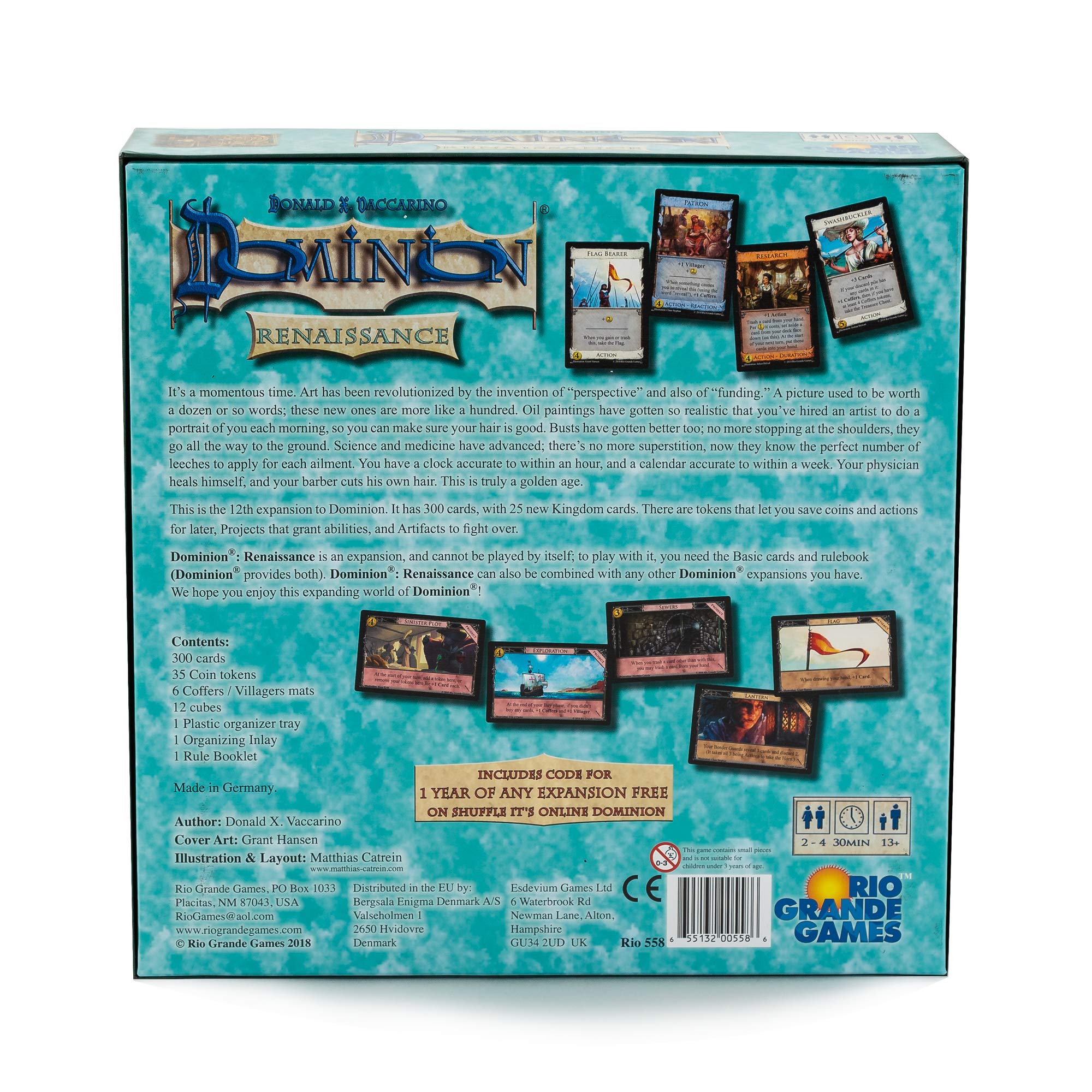 Foto 3 pulgar | Juego De Mesa Rio Grande Games Dominion: Renaissance - Venta Internacional.